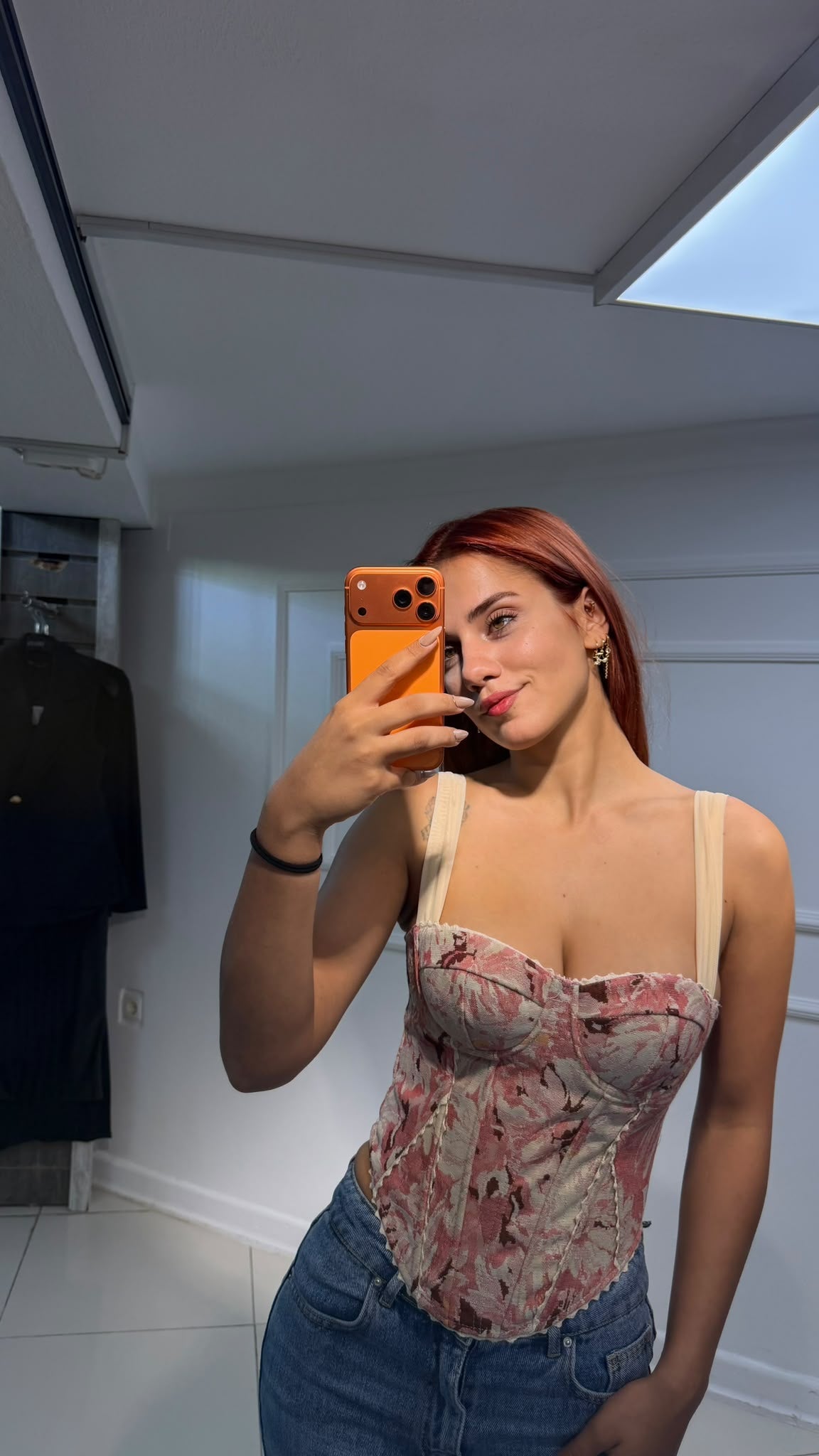 Çiçek Desen Arkadan Bağlamalı Büstiyer